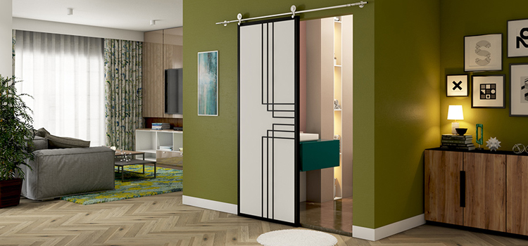 sliding bathroom door installation in Santa Ana